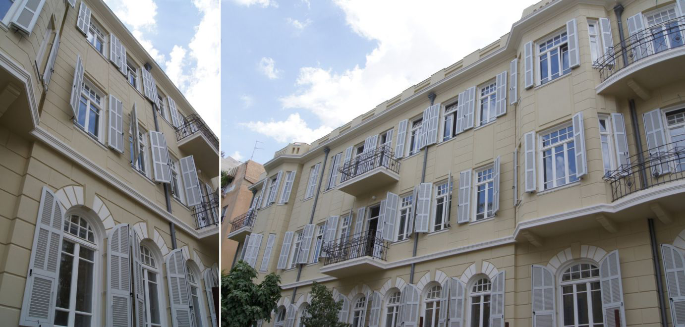 Realizacja elewacji hotelu z zastosowaniem okiennic